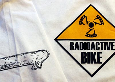Potisk textilu - radioactive bike