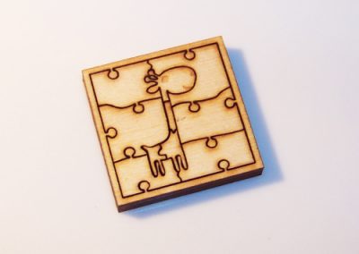 Řezání laserem - dřevěné puzzle